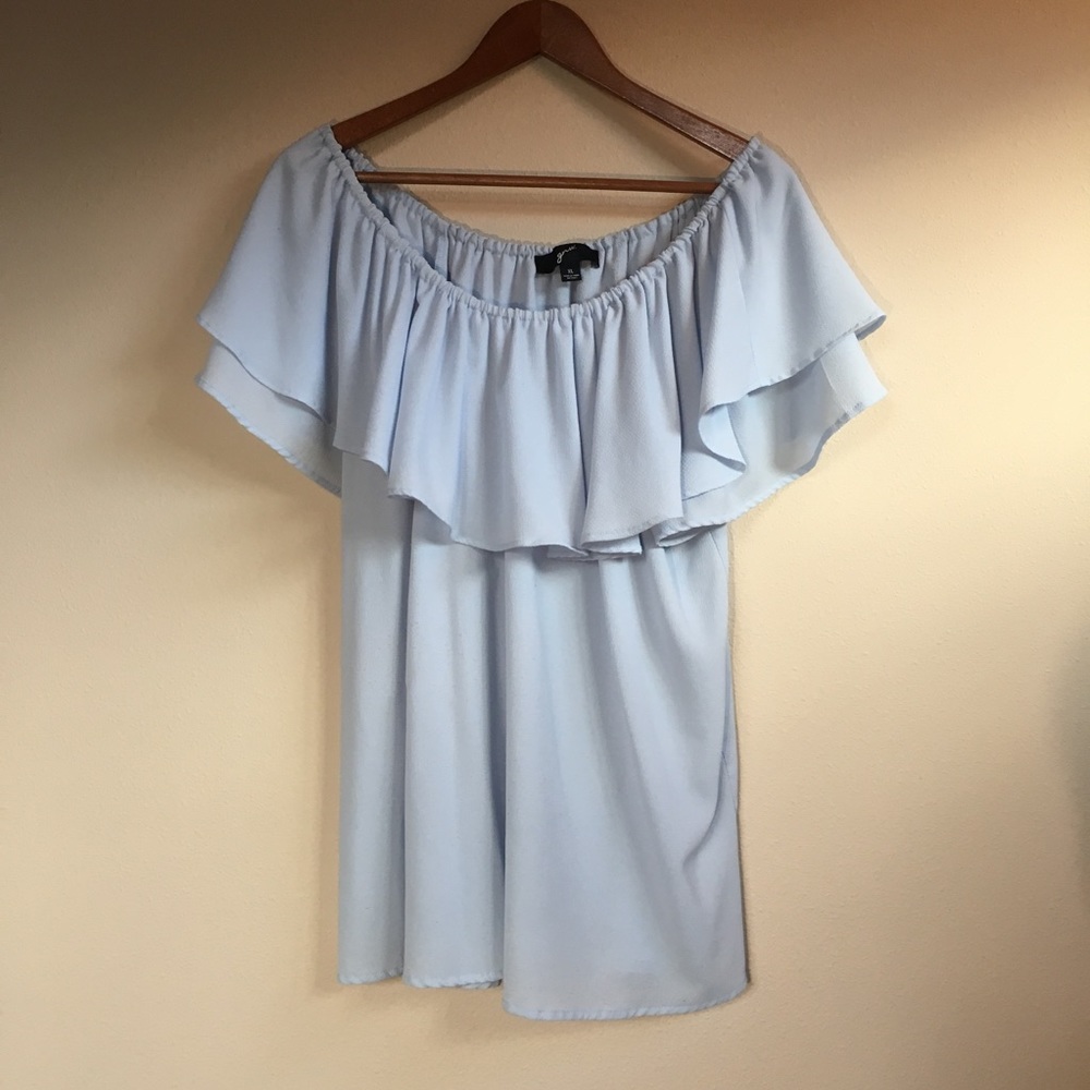 GNW off the shoulder baby blue blouse